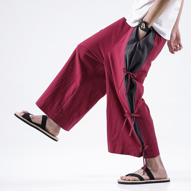 秋の新作、ゆったりとしたサイズのメンズパンツ。5XL、6XL - Linen Pant Wide のレビューと価格