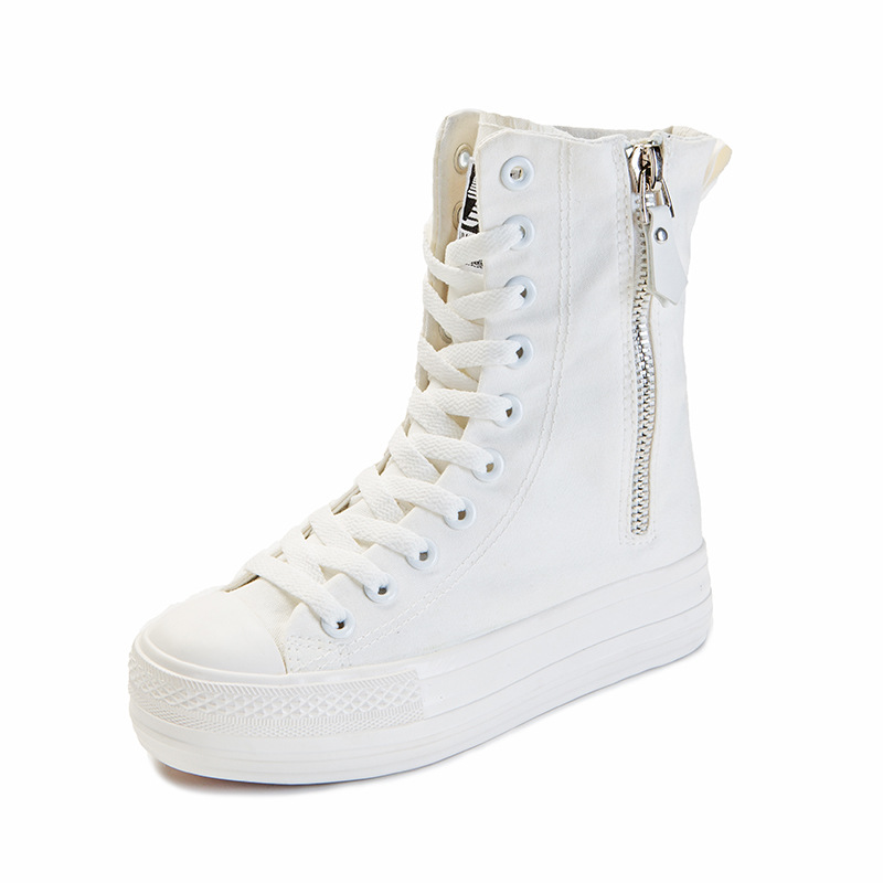 女性の靴新しいハイトップサイドジップキャンバスシューズデザイ - Wedge Espadrille Women のレビューと価格