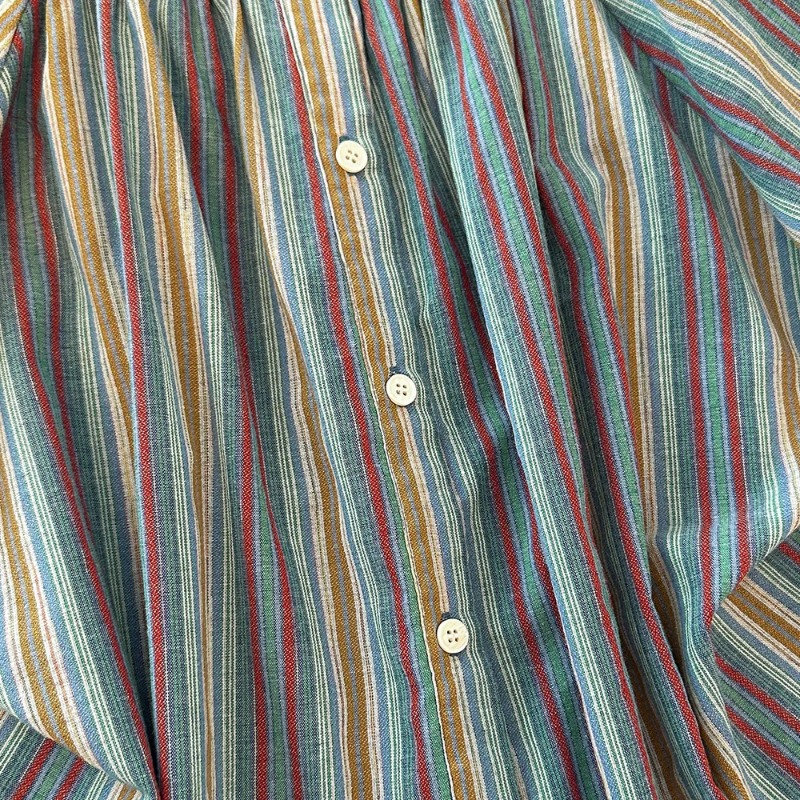 女性用カラーストライプオフショルダー2WAY着用可能半袖コッ - Blouse Off Shoulder のレビューと価格