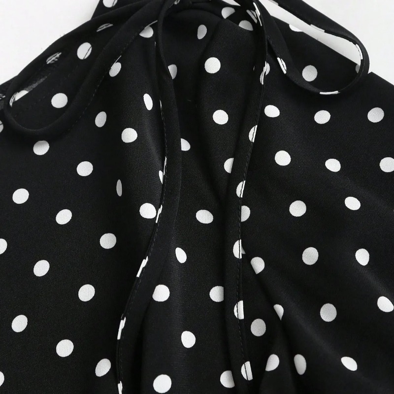女性用フレンチレトロポルカドットオフショルダーブラウス、スモ - Blouse Off Shoulder のレビューと価格